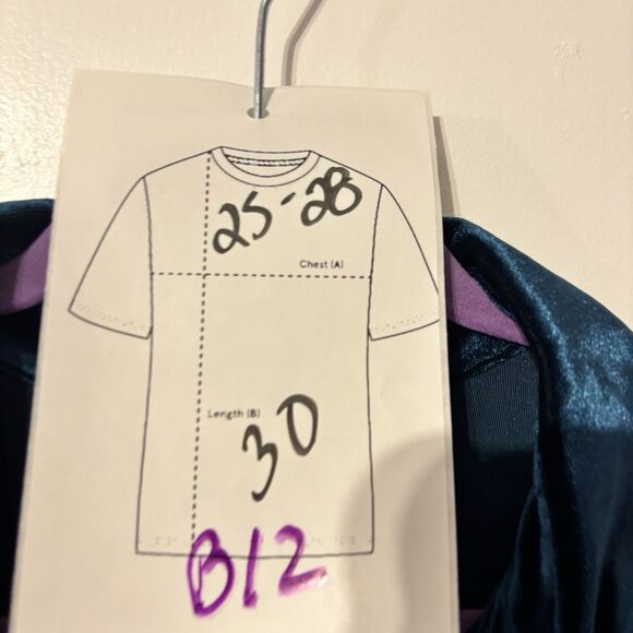 Umgee Velvet Tiered Swing Dress Blue Oversized/Button Front/Collared  Small NWT - Picture 7 of 7